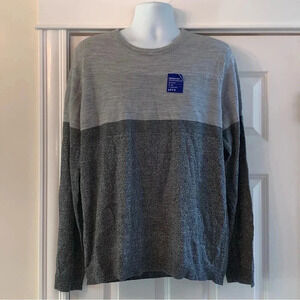 NWT Apt 9 Seriously Soft Merino Wool Blend Sweater Mens XL Gray Colorblock